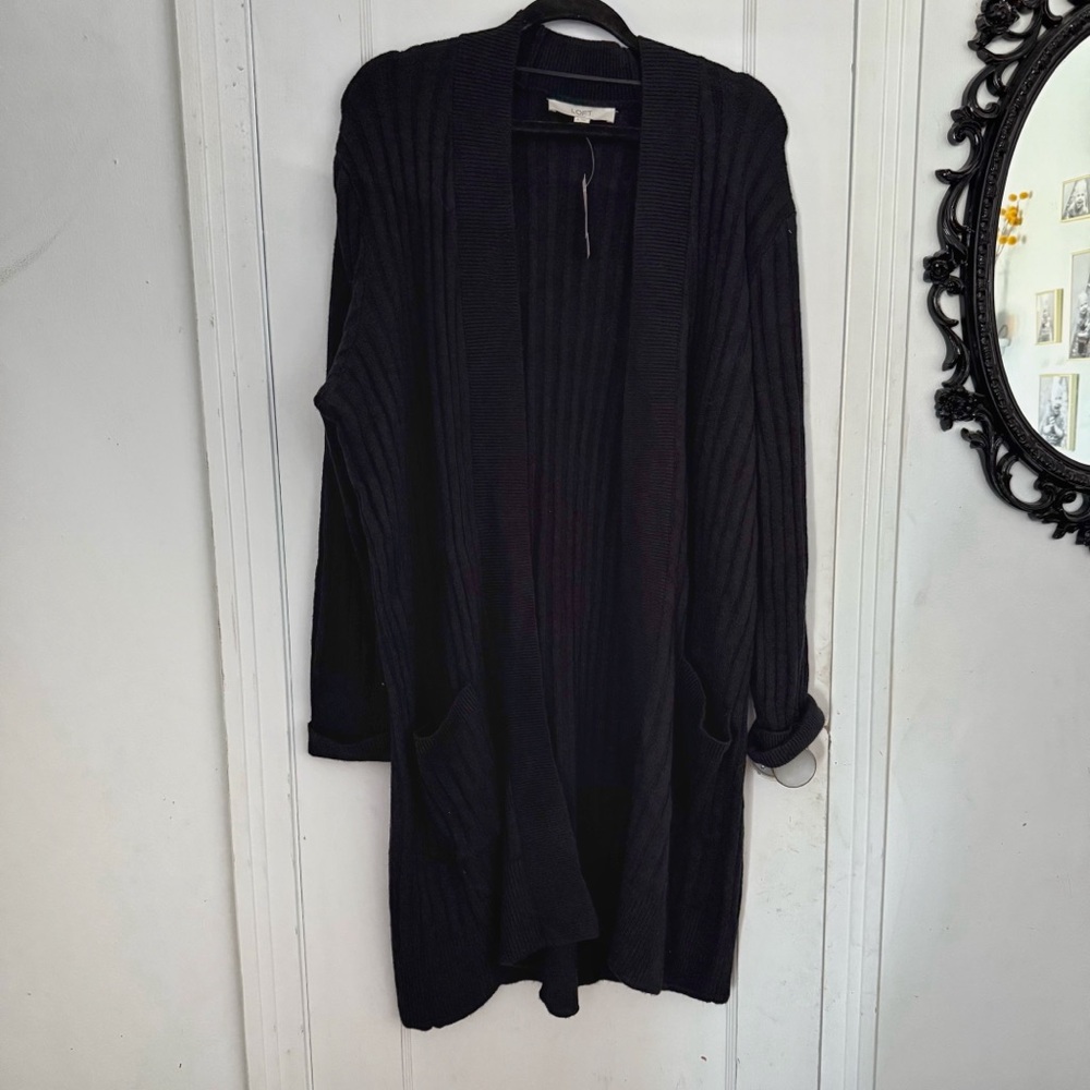 LOFT Black Women's Cardigan NWT size XL